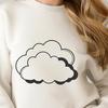 Beautiful Stylized Cloud Graphics A stylized illustration of a cloud in vector format, suitable for graphic design projects and cutting machine templates.