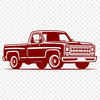 Stylized Pickup Truck SVG Icon A stylized illustration of a pickup truck, designed as a vector graphic.