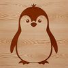 Beautiful Penguin Bird Illustration SVG A graphic illustration of a penguin, a flightless bird native to Antarctica.
