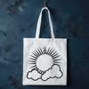 A stylized illustration of the sun, suitable for vector graphics designs.