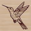Free Vector Bird Clip Art Design A colorful hummingbird in flight, depicted as vector art.
