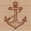 Nautical anchor icon in vector format, ideal for graphic design projects.