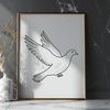 Simple Bird in Flight Design A simple outline design of a dove in flight, suitable for use with cutting machines or laser cutters.