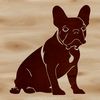 Sitting French Dog SVG Vector Art A sitting French Bulldog breed illustration in vector format.
