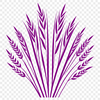 An SVG graphic of a single wheat stalk in high-resolution detail.
