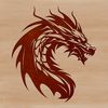 Dragon Head Illustration SVG An illustrative representation of a dragon's head, created as a scalable vector graphic.