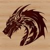 A mythical creature with a dragon's head in vector format, suitable for digital cutting machines like Cricut.
