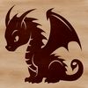 Fire-Breathing Dragon Vector Art A large, fire-breathing mythical creature with scales and wings, suitable for vector art projects.