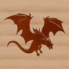 A digital illustration of a mythical creature with wings and scales.