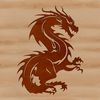 Free Vector Dragon Graphic Design A mythical dragon in mid-air, depicted with scales and wings.