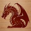 A dragon illustration designed as a scalable vector graphic for various applications.