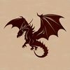 A detailed illustration of a mythical dragon in various poses.