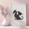 Artistic Dragon - Glowforge DXF