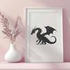 Dragon Image In SVG, PNG, PDF And DXF Formats