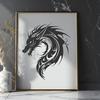 Free Dragon In SVG, PNG, PDF And DXF File Formats - Free