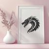 Dragon Clip Art In SVG, PNG, PDF And DXF File Formats