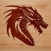 A mythical creature's head illustration in vector format, suitable for various design applications.