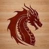 Fantastical Dragon Illustration in Digital Vector Format A mythical creature's head in digital vector format, suitable for various applications.