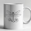 Free Dragonfly Clip Art Vector An illustration of a dragonfly in flight, suitable for vector design and cutting machine projects.