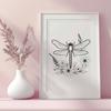 Vibrant Mid-Air Dragonfly Design A colorful dragonfly in mid-flight, designed as a vector graphic.
