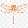 Free Dragonfly SVG Clip Art A colorful vector illustration of a dragonfly with transparent background.