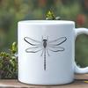 A colorful dragonfly illustration with iridescent wings and body, suitable for cutting machines like Cricut or laser cutters.