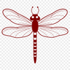 Vibrant Dragonfly Design in Scalable Vector Graphics An ornamental dragonfly design created as scalable SVG graphics.
