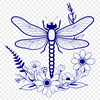 Intricate Dragonfly Illustration A high-quality illustration of a dragonfly, created as a vector image.