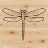 An SVG vector graphic representation of a dragonfly with intricate details.
