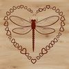 Illustration of a dragonfly with love hearts, suitable for vector design and cutting machine projects.