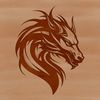 Dragon Illustration for Crafting and Design An intricate design featuring a dragon's head, suitable for various uses including digital and craft projects.