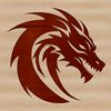 Free Printable Dragon Head Clip Art A detailed illustration of a dragon's head with scaly texture, suitable for vector graphics.