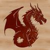 Dragon Illustration SVG File A mythical creature with scales and wings, suitable for vector art design.