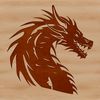 A mythical creature with a long neck and wings, illustrated in vector format.