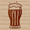 Illustrated Beer in a Glass SVG illustration of a glass filled with beer.