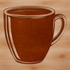 Digitally Designed Drinking Cup Illustration A simple, digitally designed illustration of a standard drinking cup with clean lines.