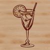 Glass Filled with Vibrant Liquid Design An illustrated cocktail glass filled with colorful liquid, perfect as vector art for graphic designs.