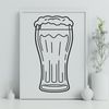 Free Beer Clip Art in Vector Format A digital representation of a beer in a glass, suitable for vector art and cutting machine designs.