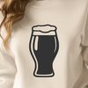 Stylized Glass of Beer A stylized illustration of a glass containing a frothy beer.