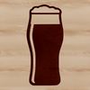 Beautiful Beer SVG Design Template A stylized illustration of a glass filled with beer, suitable for vector art designs.