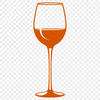 SVG Graphic of a Glass of Wine Vector graphic representation of a wine in a glass, suitable for commercial and personal use.