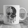Gothic Inspiration A stylized vector illustration of a dripping skull with a gothic aesthetic.