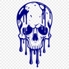 Spooky SVG Artwork A gothic-style dripping skull design made from vector art.