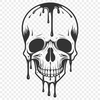 Free Vector Skull Artwork A gothic-style dripping skull design in vector format.