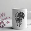 Free Vector Skull Illustration Download Gothic-inspired dripping skull vector design for Halloween decorations or art projects.
