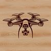 A high-quality, scalable drone illustration for graphic design and cutting projects.