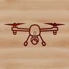 Vector design illustration of a drone with moving parts and details.