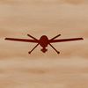 A detailed illustration of a modern unmanned aerial vehicle (UAV) in flight.