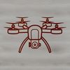 Free Unmanned Aerial Vehicle SVG Clipart A sleek, modern unmanned aerial vehicle (UAV) with rotors and a camera mounted on top.