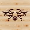 Free UAV Illustration A stylized vector illustration of an unmanned aerial vehicle (UAV) in flight.